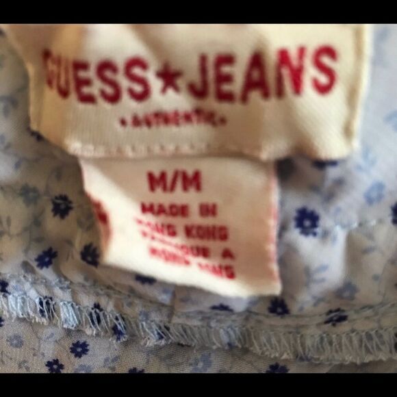 Guess MEDIUM Almost Sheer Blue Top - Picture 4 of 6